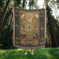 The Wheel of Fortune Woven Tarot Blanket/Throw | 100% Cotton Tapestry with Fringe