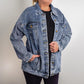The High Priestess Tarot Card Denim Jacket | Oversized Boyfriend-Style Women's Jacket with LOTS of Pockets