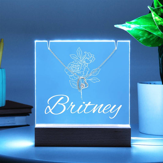 Personalized Night Light with Necklace