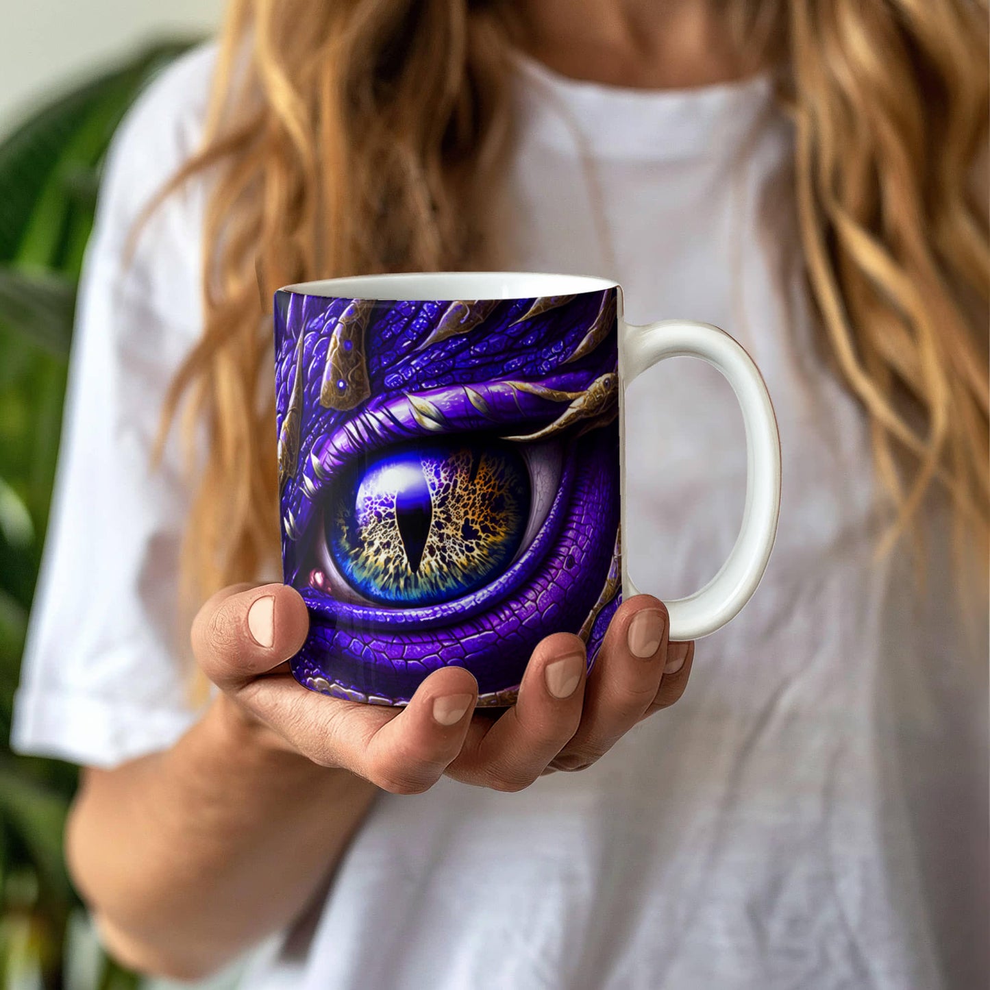 Purple Dragon Eye White Mug