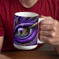 Purple Dragon Eye White Mug
