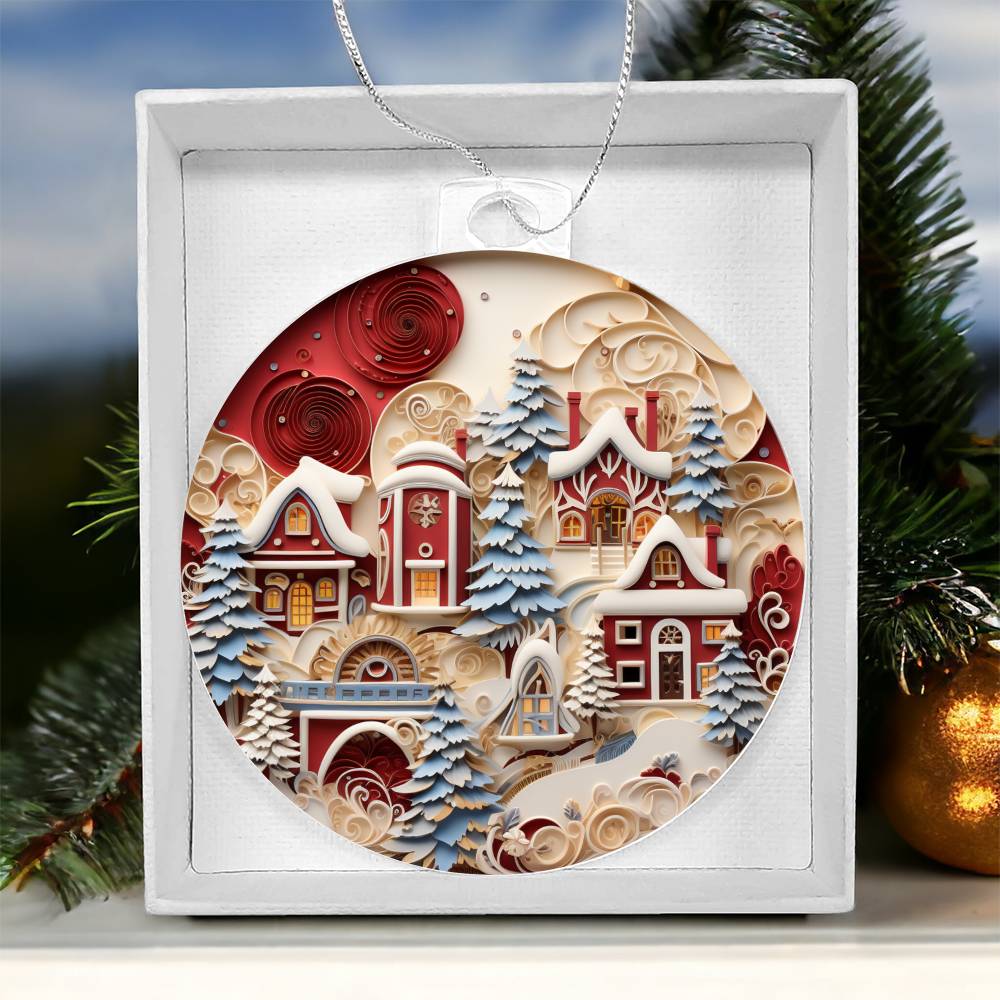 Holiday Acrylic Ornament with Personalization