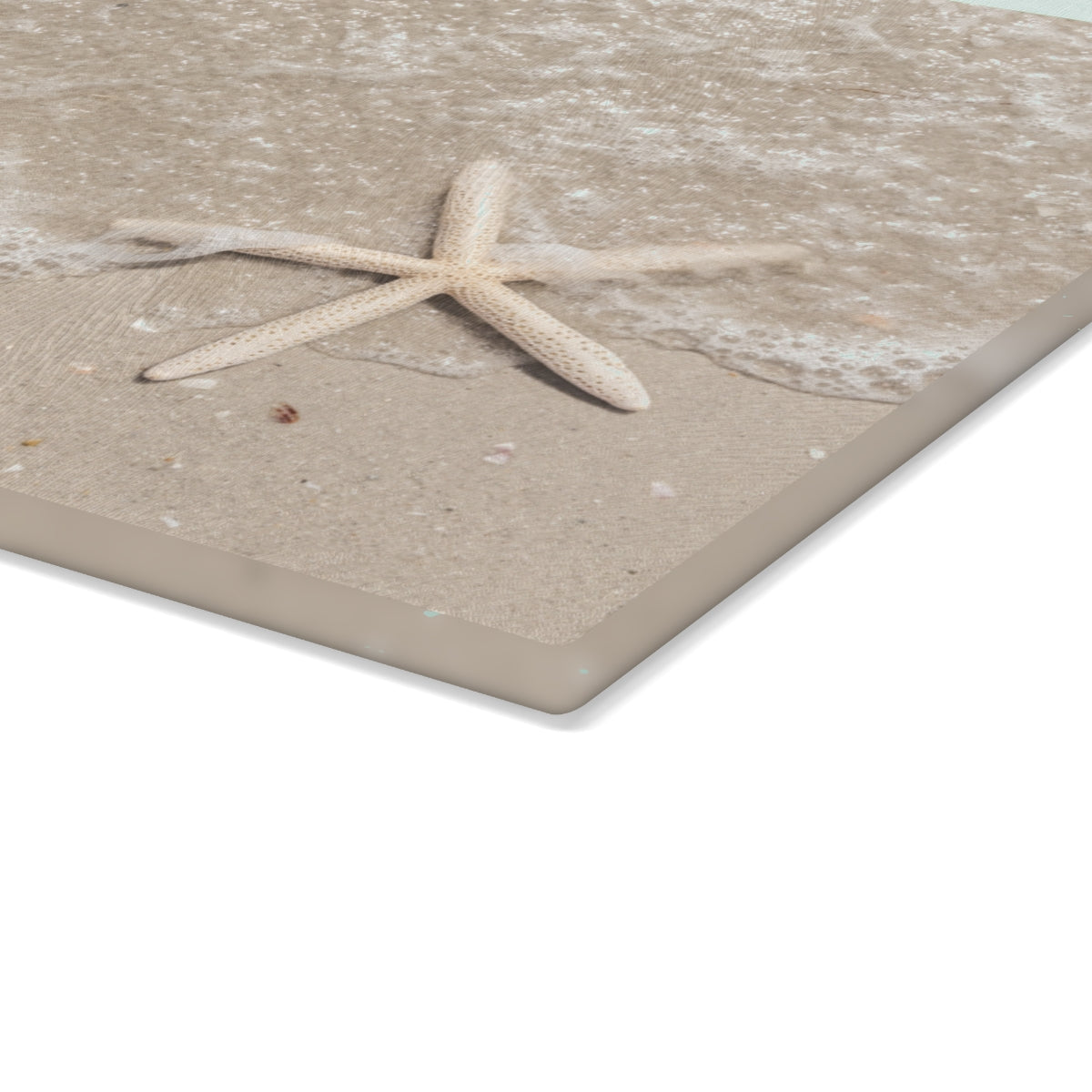 Glass Cutting Board, Sand and Starfish - Two Sizes Available1