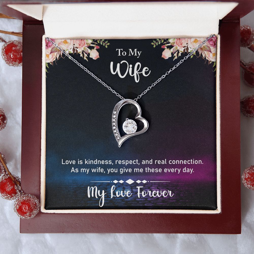 To My Wife...My Love Forever Heart Pendant Necklace