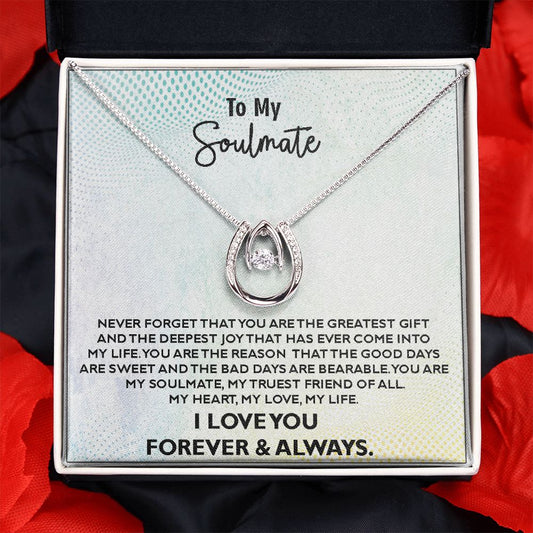Soulmate Lucky In Love Cubic Zirconia Pendant Necklace
