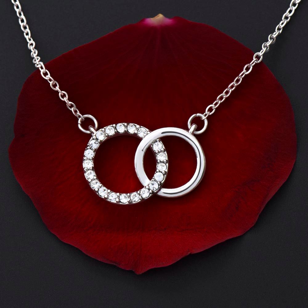 Soulmate Perfect Pair Necklace White Gold with Crystals