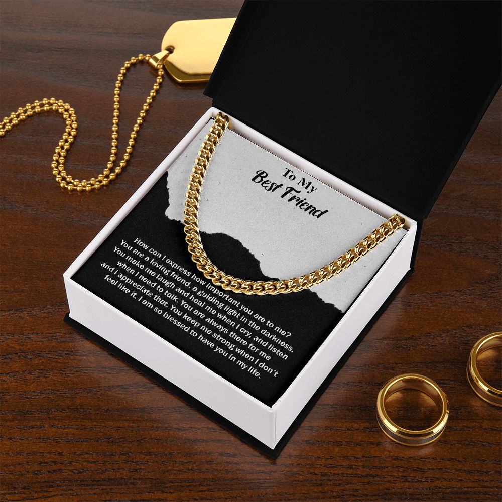 Glass cuban link chain on sale