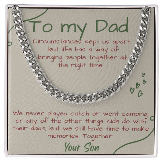 To Biological Father from Son | Message from Adopted Child to Dad | Emotional, Heartfelt Gift for Reunions, Birthday, Father's Day