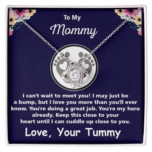 Mommy-To-Be Pendant Necklace Message from Baby
