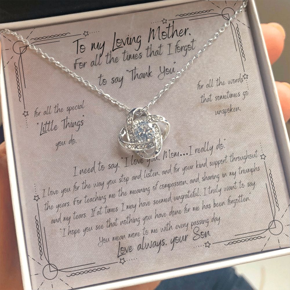 To Mother From Son Pendant Necklace | Beautiful Gift for Mom | Birthday, Mother's Day, Other Special Occasion