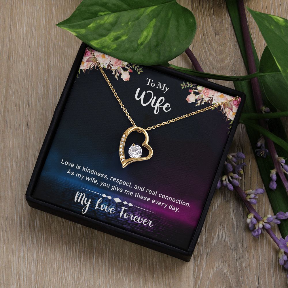 To My Wife...My Love Forever Heart Pendant Necklace