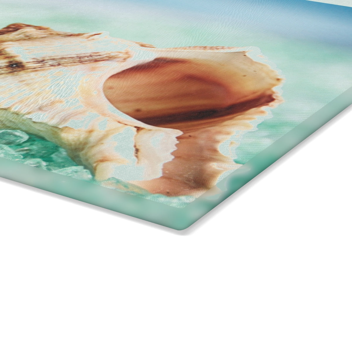 Glass Cutting Board, Shoreline Seashell - Two Sizes Available1